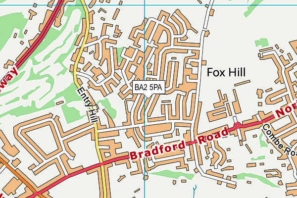 BA2 5PA map - OS VectorMap District (Ordnance Survey)