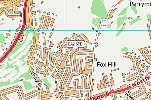 BA2 5PD map - OS VectorMap District (Ordnance Survey)