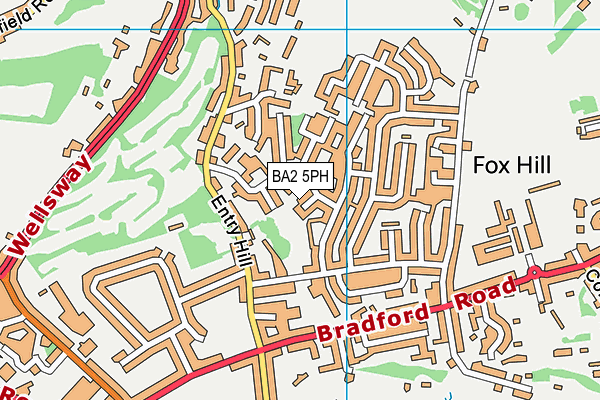 BA2 5PH map - OS VectorMap District (Ordnance Survey)