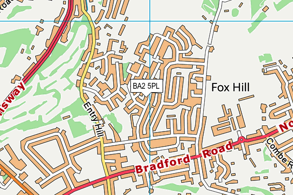 BA2 5PL map - OS VectorMap District (Ordnance Survey)