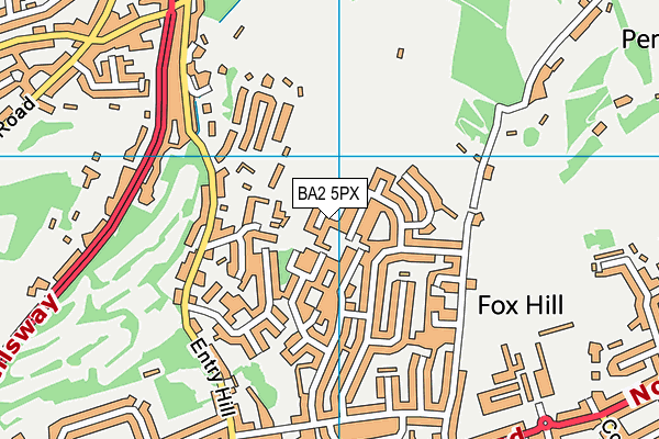 BA2 5PX map - OS VectorMap District (Ordnance Survey)