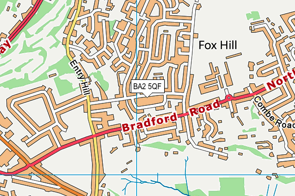 BA2 5QF map - OS VectorMap District (Ordnance Survey)