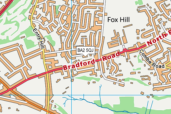 BA2 5QJ map - OS VectorMap District (Ordnance Survey)