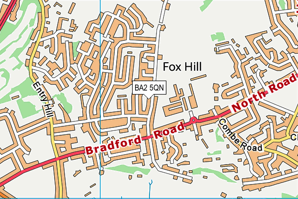 BA2 5QN map - OS VectorMap District (Ordnance Survey)