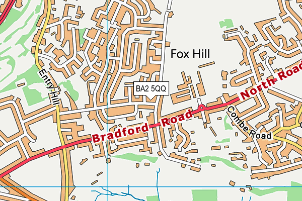 BA2 5QQ map - OS VectorMap District (Ordnance Survey)