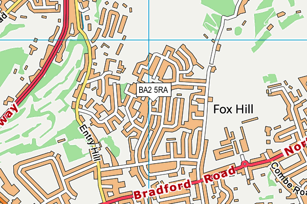 BA2 5RA map - OS VectorMap District (Ordnance Survey)