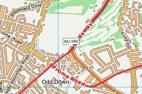 BA2 5RN map - OS VectorMap District (Ordnance Survey)