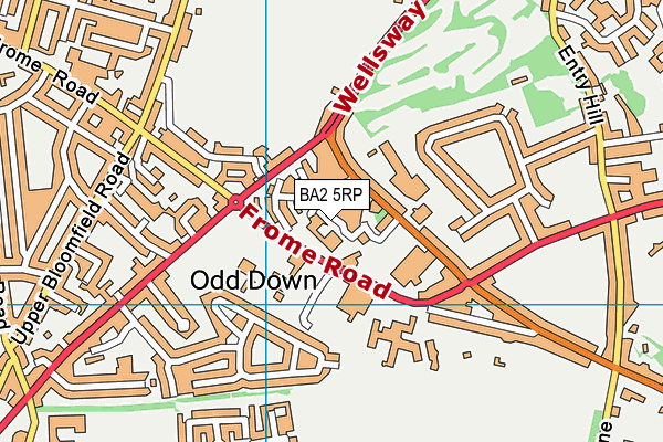 BA2 5RP map - OS VectorMap District (Ordnance Survey)