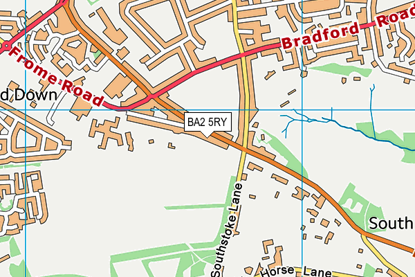 BA2 5RY map - OS VectorMap District (Ordnance Survey)