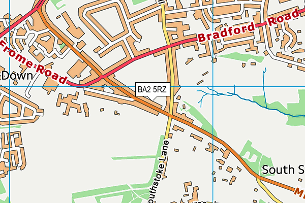 BA2 5RZ map - OS VectorMap District (Ordnance Survey)