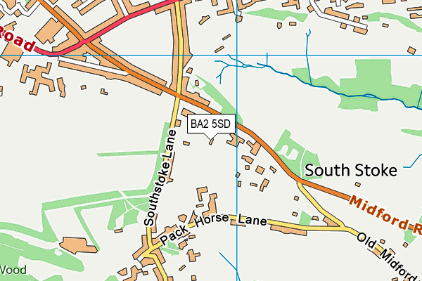 BA2 5SD map - OS VectorMap District (Ordnance Survey)