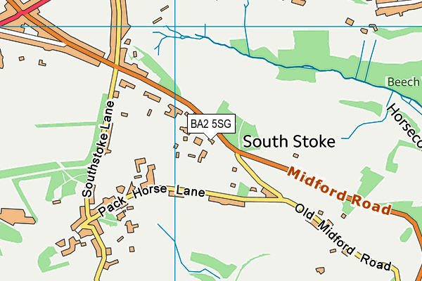 BA2 5SG map - OS VectorMap District (Ordnance Survey)