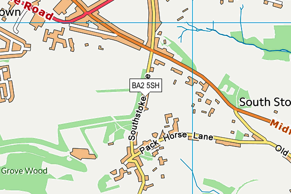 BA2 5SH map - OS VectorMap District (Ordnance Survey)