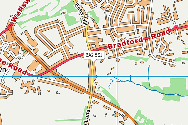BA2 5SJ map - OS VectorMap District (Ordnance Survey)
