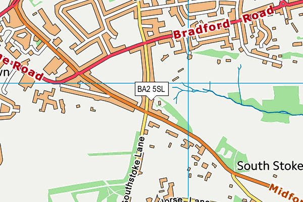 BA2 5SL map - OS VectorMap District (Ordnance Survey)