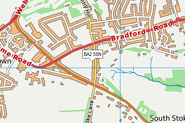 BA2 5SN map - OS VectorMap District (Ordnance Survey)