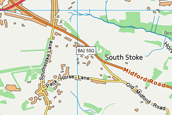 BA2 5SQ map - OS VectorMap District (Ordnance Survey)