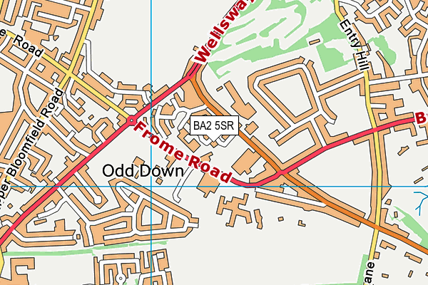 BA2 5SR map - OS VectorMap District (Ordnance Survey)