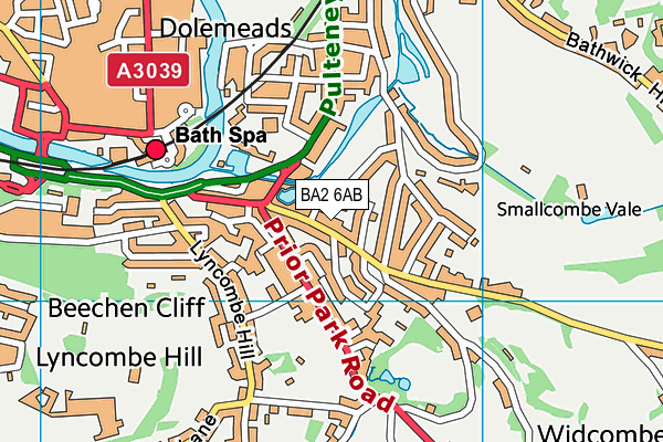 BA2 6AB map - OS VectorMap District (Ordnance Survey)