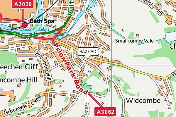 BA2 6AD map - OS VectorMap District (Ordnance Survey)