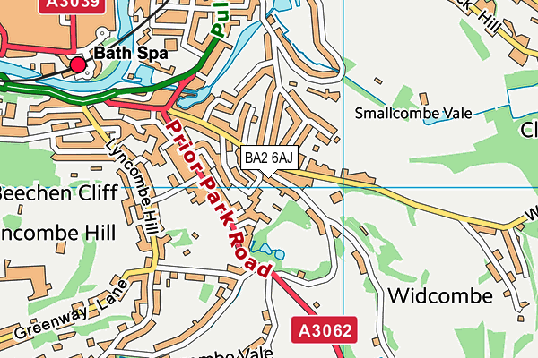 BA2 6AJ map - OS VectorMap District (Ordnance Survey)