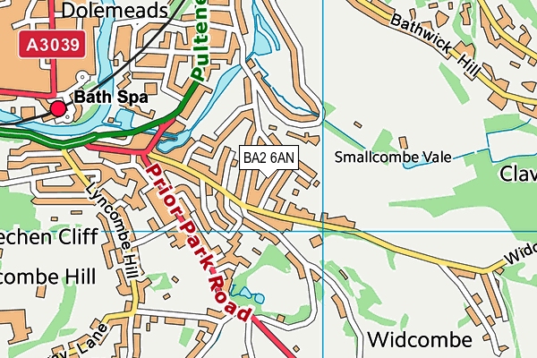 BA2 6AN map - OS VectorMap District (Ordnance Survey)