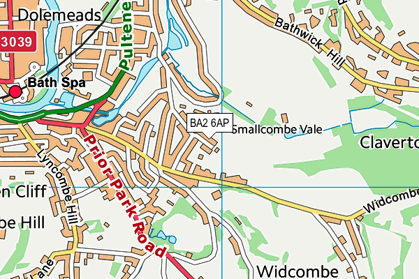 BA2 6AP map - OS VectorMap District (Ordnance Survey)