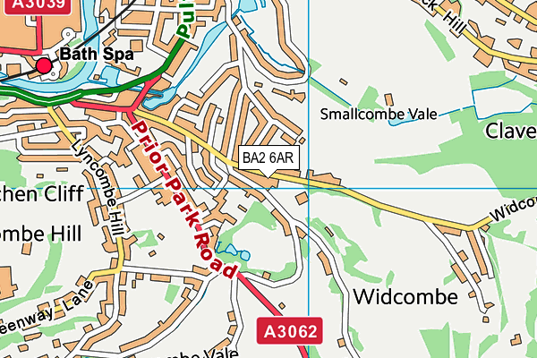 BA2 6AR map - OS VectorMap District (Ordnance Survey)