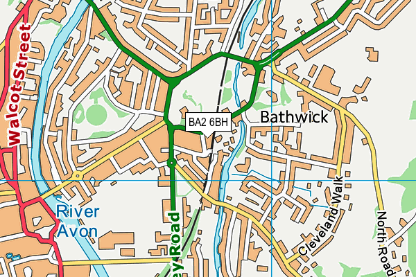 BA2 6BH map - OS VectorMap District (Ordnance Survey)