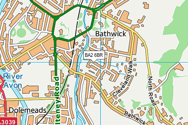 BA2 6BR map - OS VectorMap District (Ordnance Survey)