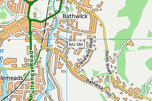 BA2 6BS map - OS VectorMap District (Ordnance Survey)