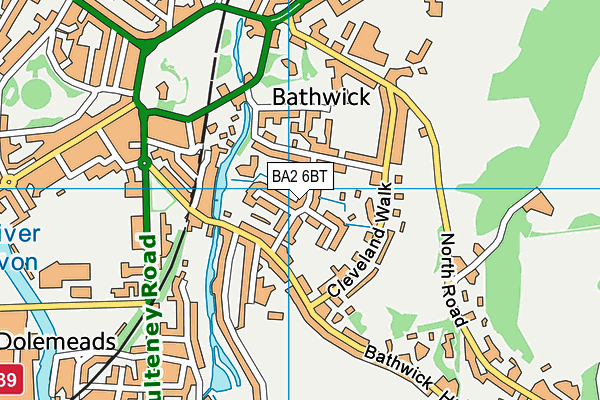 BA2 6BT map - OS VectorMap District (Ordnance Survey)