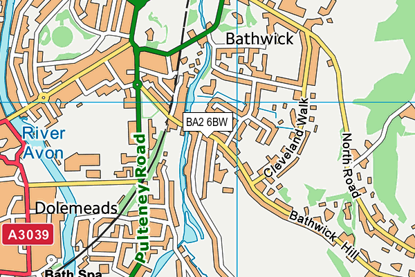 BA2 6BW map - OS VectorMap District (Ordnance Survey)