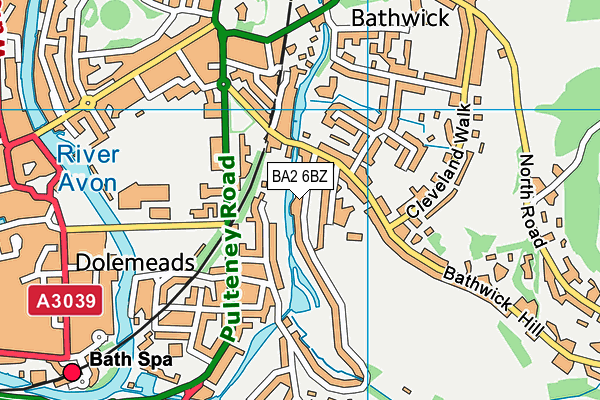 BA2 6BZ map - OS VectorMap District (Ordnance Survey)