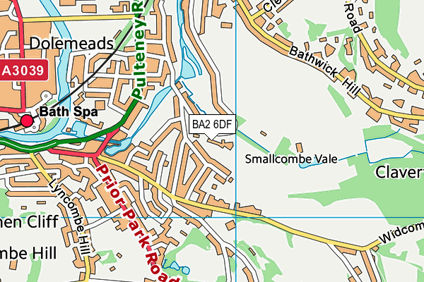 BA2 6DF map - OS VectorMap District (Ordnance Survey)