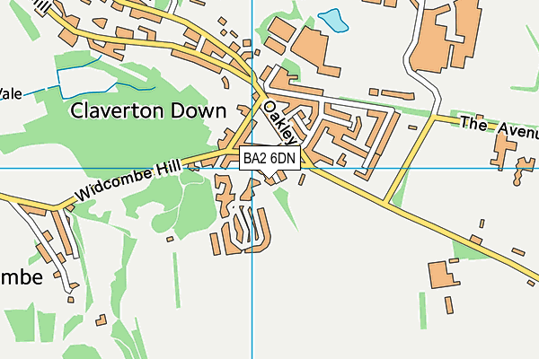 BA2 6DN map - OS VectorMap District (Ordnance Survey)