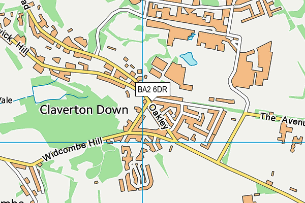 BA2 6DR map - OS VectorMap District (Ordnance Survey)