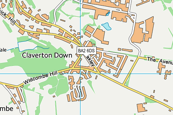 BA2 6DS map - OS VectorMap District (Ordnance Survey)