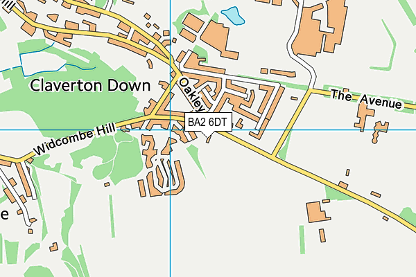BA2 6DT map - OS VectorMap District (Ordnance Survey)