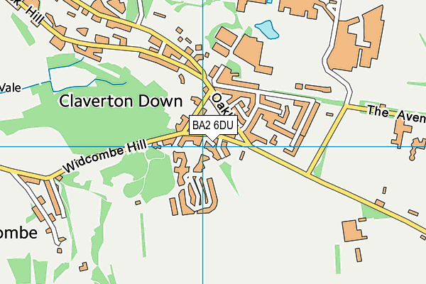 BA2 6DU map - OS VectorMap District (Ordnance Survey)
