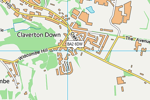 BA2 6DW map - OS VectorMap District (Ordnance Survey)