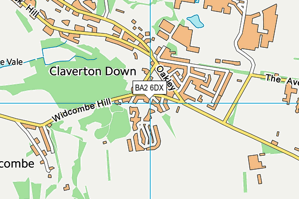 BA2 6DX map - OS VectorMap District (Ordnance Survey)