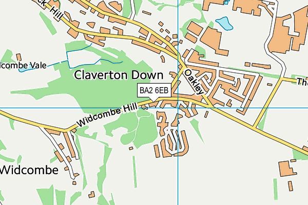 BA2 6EB map - OS VectorMap District (Ordnance Survey)