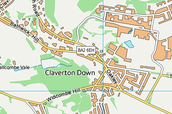 BA2 6EH map - OS VectorMap District (Ordnance Survey)