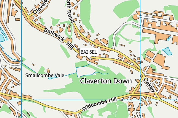 BA2 6EL map - OS VectorMap District (Ordnance Survey)