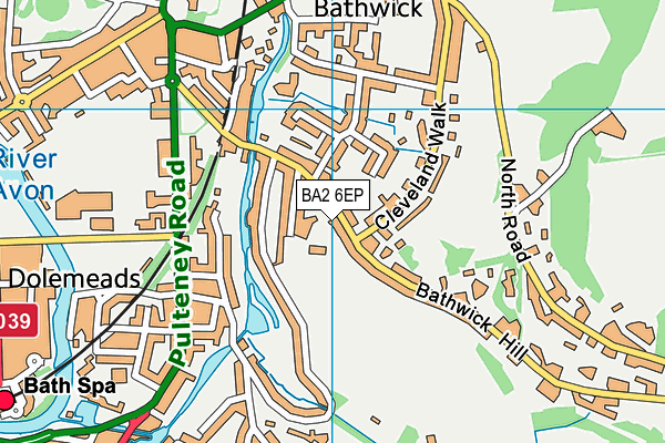 BA2 6EP map - OS VectorMap District (Ordnance Survey)