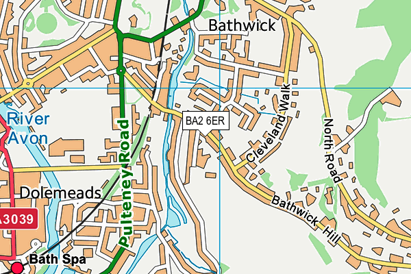 BA2 6ER map - OS VectorMap District (Ordnance Survey)