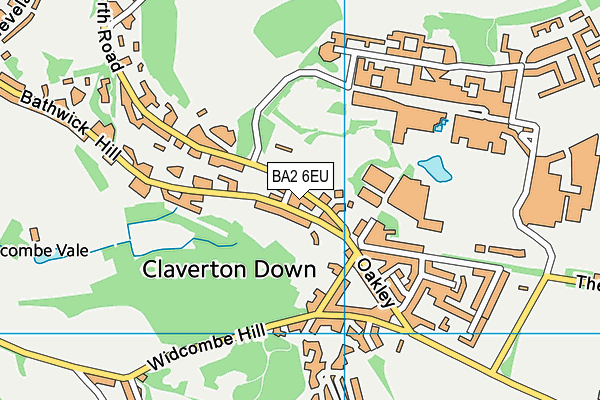 BA2 6EU map - OS VectorMap District (Ordnance Survey)