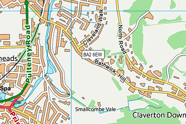 BA2 6EW map - OS VectorMap District (Ordnance Survey)