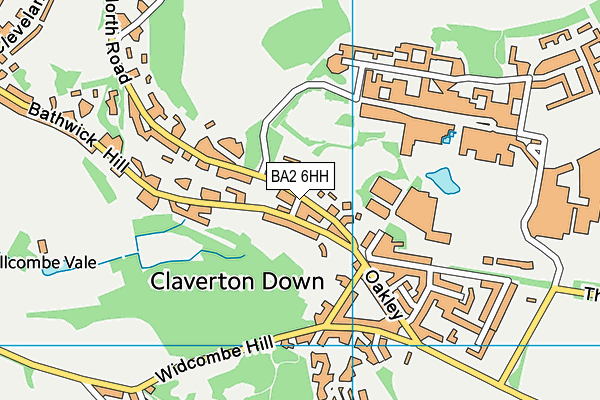 BA2 6HH map - OS VectorMap District (Ordnance Survey)